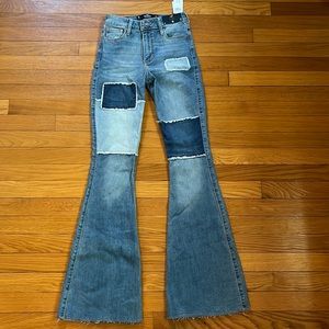 Patches flare jeans